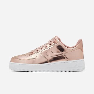 Pantofi Casual Nike Air Force 1 SP Dama Metal Rosii Albi Roz Aurii | XDNK-85197